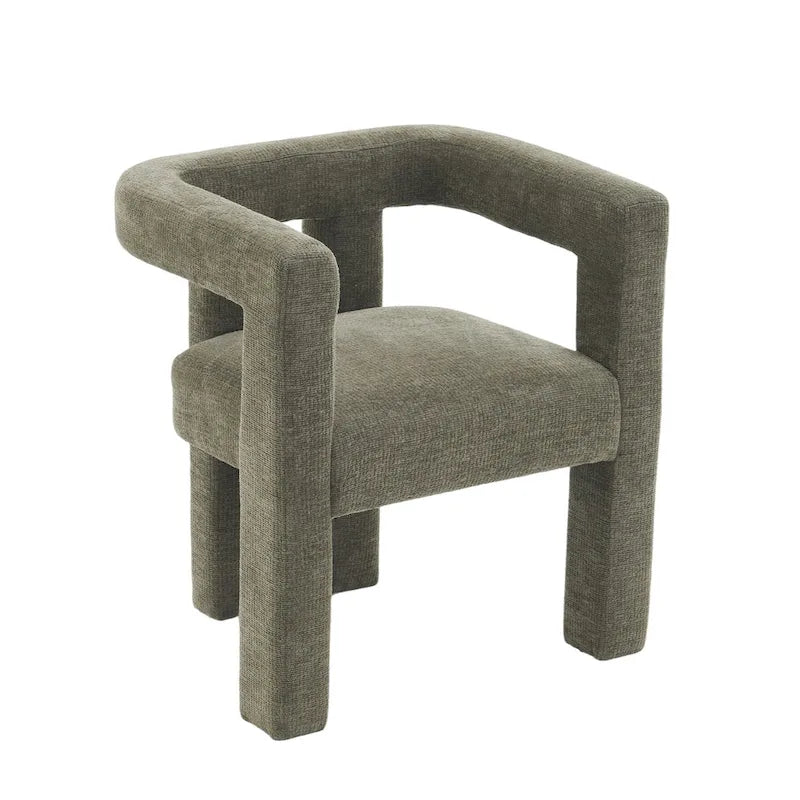 Barrel Shaped Fabric Upholstered Accent Armchair - 300lbs Capacity, Fully Assembled, Lightweight Design, Multiple Colors Available