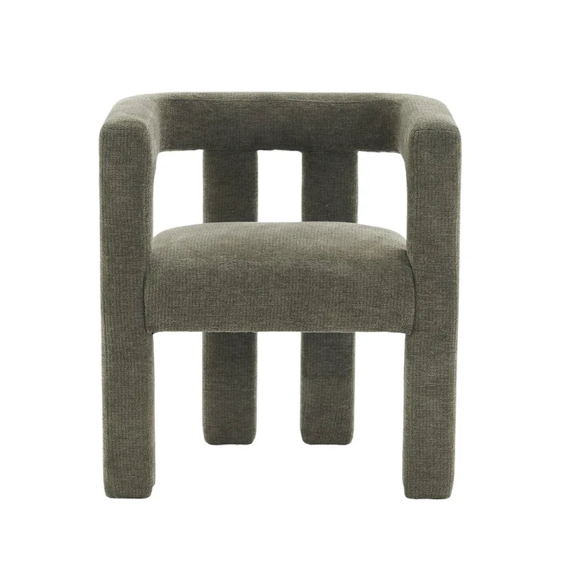 Barrel Shaped Fabric Upholstered Accent Armchair - 300lbs Capacity, Fully Assembled, Lightweight Design, Multiple Colors Available