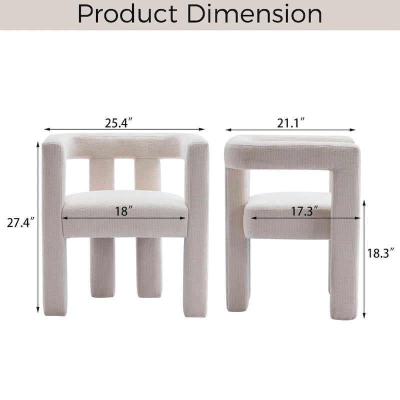 Barrel Shaped Fabric Upholstered Accent Armchair - 300lbs Capacity, Fully Assembled, Lightweight Design, Multiple Colors Available