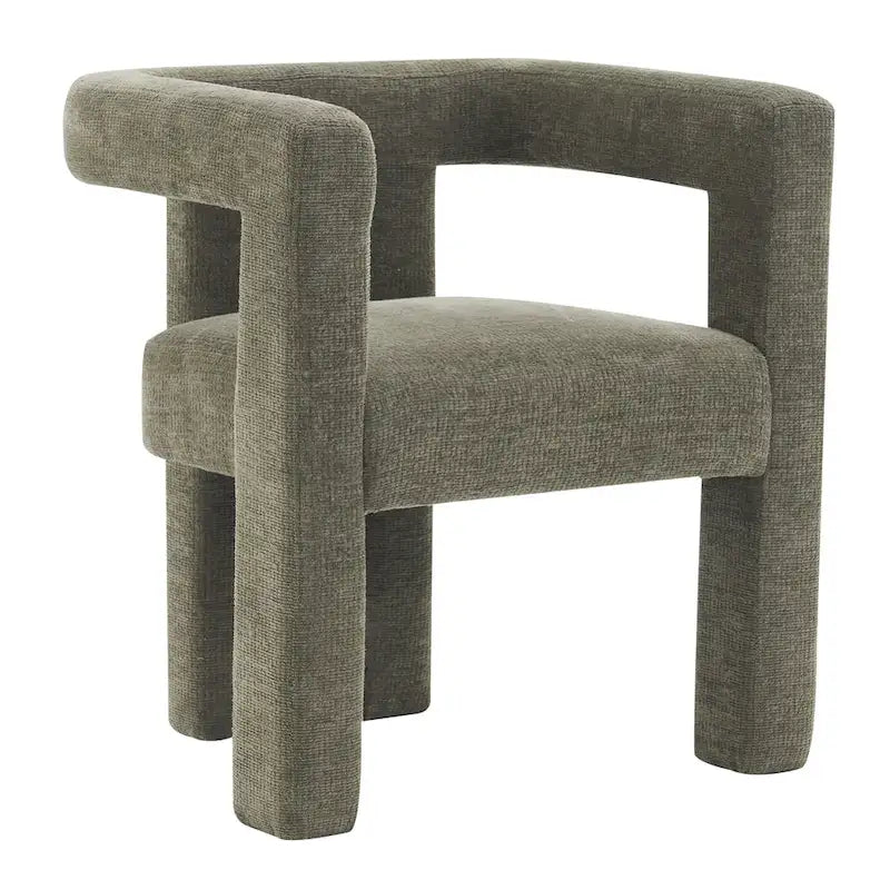 Barrel Shaped Fabric Upholstered Accent Armchair - 300lbs Capacity, Fully Assembled, Lightweight Design, Multiple Colors Available