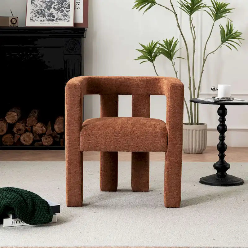 Barrel Shaped Fabric Upholstered Accent Armchair - 300lbs Capacity, Fully Assembled, Lightweight Design, Multiple Colors Available