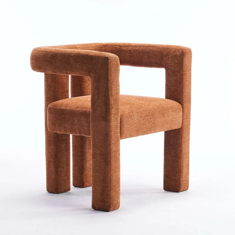 Barrel Shaped Fabric Upholstered Accent Armchair - 300lbs Capacity, Fully Assembled, Lightweight Design, Multiple Colors Available