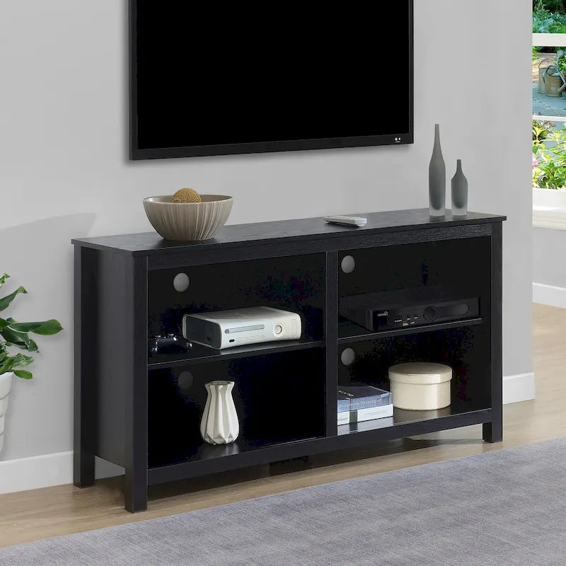 58" Highboy TV Stand for up to 65" TVs - 3-Tier Shelving with Adjustable Shelves - Modern Media Console with Cable Management