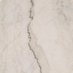 38" Round Marble Top Coffee Table - Champagne Silver Frame, Metal Tube, MDF, Modern Style, Assembly Required