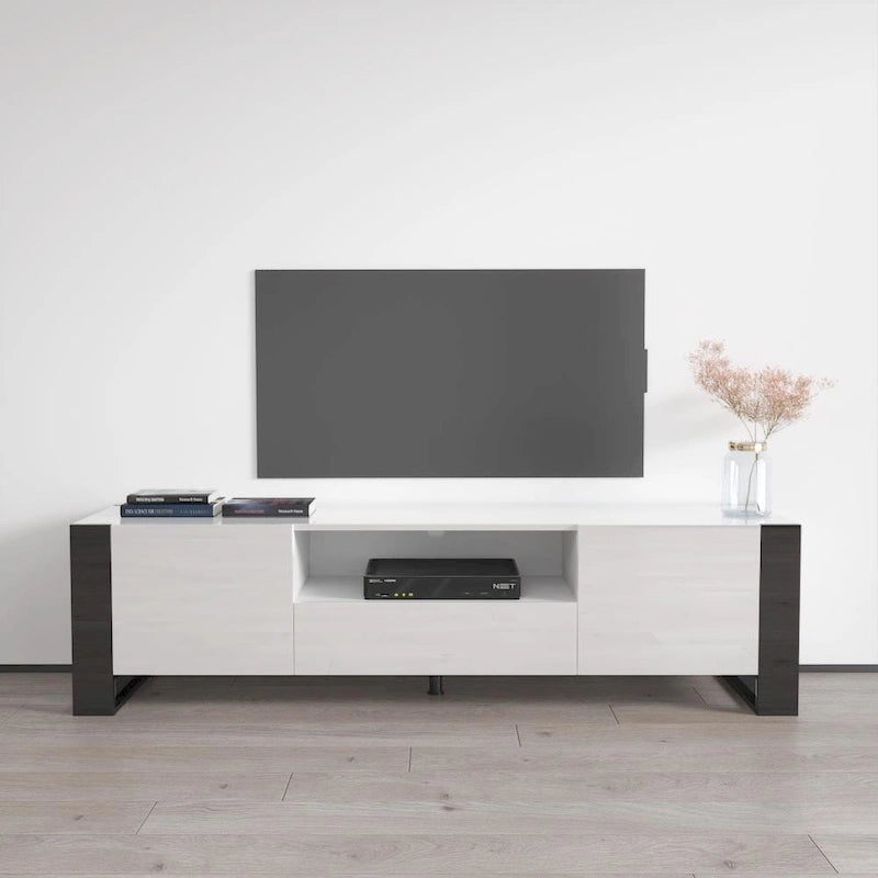 71" Modern High Gloss TV Stand - Entertainment Center for up to 75" TVs - Sleek Media Console with Ample Storage