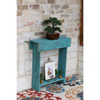 26" Narrow Wall Table - Hand-Painted, Distressed Finish, Rustic Style, 8" Deep, Fully Assembled, Multiple Colors