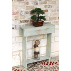 26" Narrow Wall Table - Hand-Painted, Distressed Finish, Rustic Style, 8" Deep, Fully Assembled, Multiple Colors