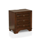 26" Nightstand with 3 Drawers & USB Outlet - Solid Wood, Cedar Drawers, 75lbs Capacity, Traditional Style