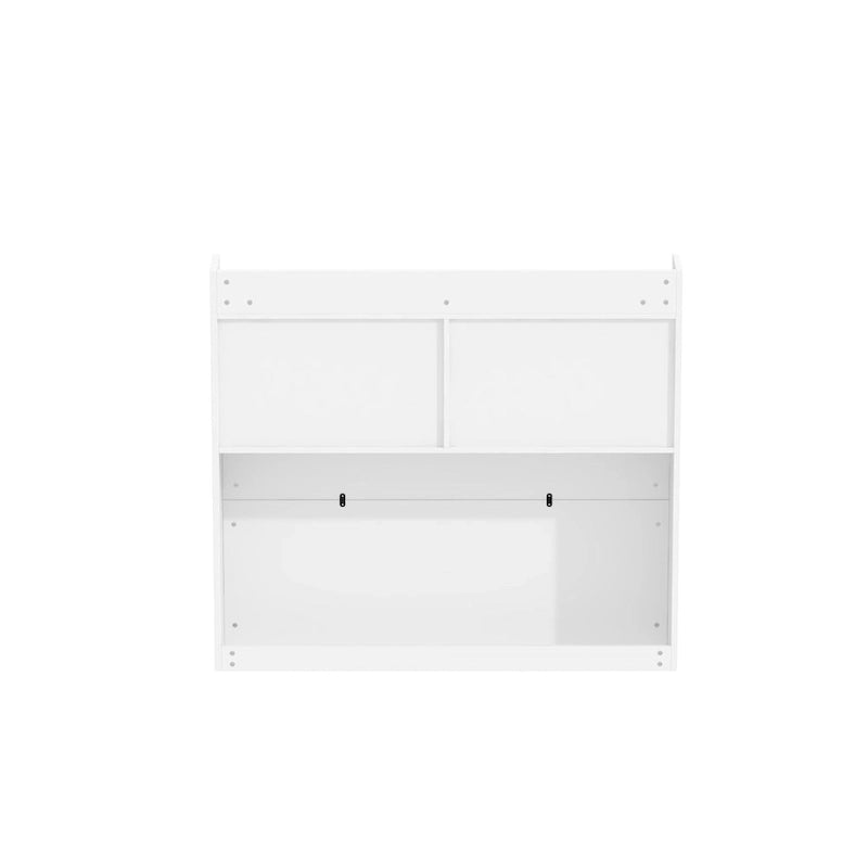 Twin Wood Platform Bed with 3 Storage Drawers & Headboard - White, Pinewood/MDF, 350lbs Capacity, No Box Spring