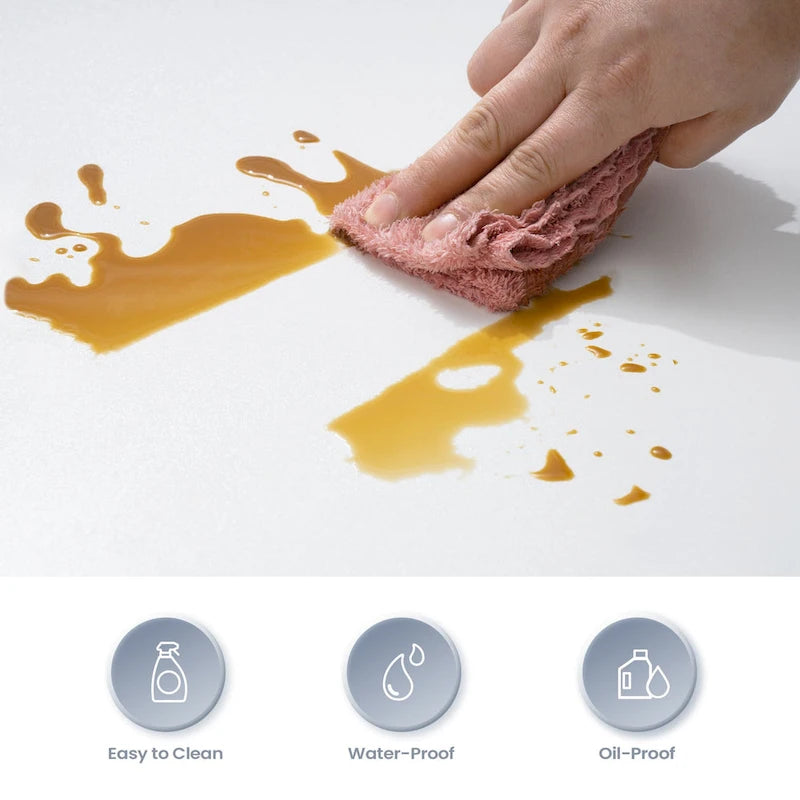 43.3" Computer Desk with 2 Drawers - Particle Board & MDF, White Finish, 135lbs Capacity, Contemporary Style