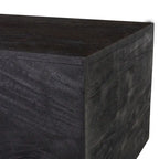 39" Modern Angular Wooden Coffee Table - Natural Wood Grain, Rustic Contemporary Style, 2 Color Options