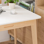 47.2" Study Desk - Solid Wood Legs, Thickened Top, Rounded Corners, Easy Assembly, Space-Saving Design