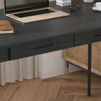 47.2" Study Desk - Solid Wood Legs, Thickened Top, Rounded Corners, Easy Assembly, Space-Saving Design