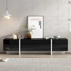 74.8" Modern TV Stand for up to 80" TVs - High Gloss UV Surface with 2 Drawers & 3 Cabinets - Contemporary Media Console