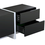 74.8" Modern TV Stand for up to 80" TVs - High Gloss UV Surface with 2 Drawers & 3 Cabinets - Contemporary Media Console