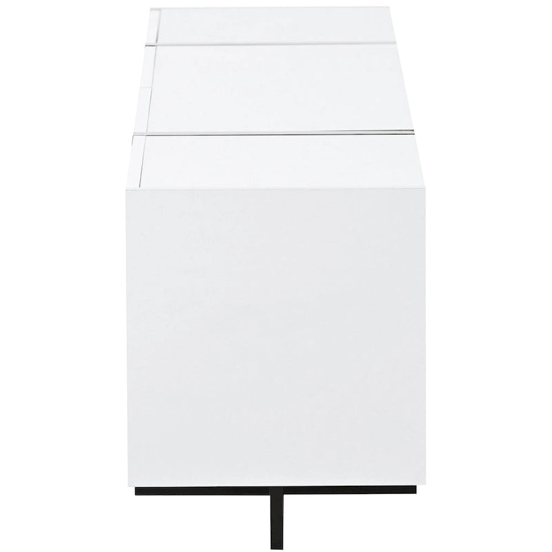 74.8" Modern TV Stand for up to 80" TVs - High Gloss UV Surface with 2 Drawers & 3 Cabinets - Contemporary Media Console