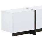 74.8" Modern TV Stand for up to 80" TVs - High Gloss UV Surface with 2 Drawers & 3 Cabinets - Contemporary Media Console