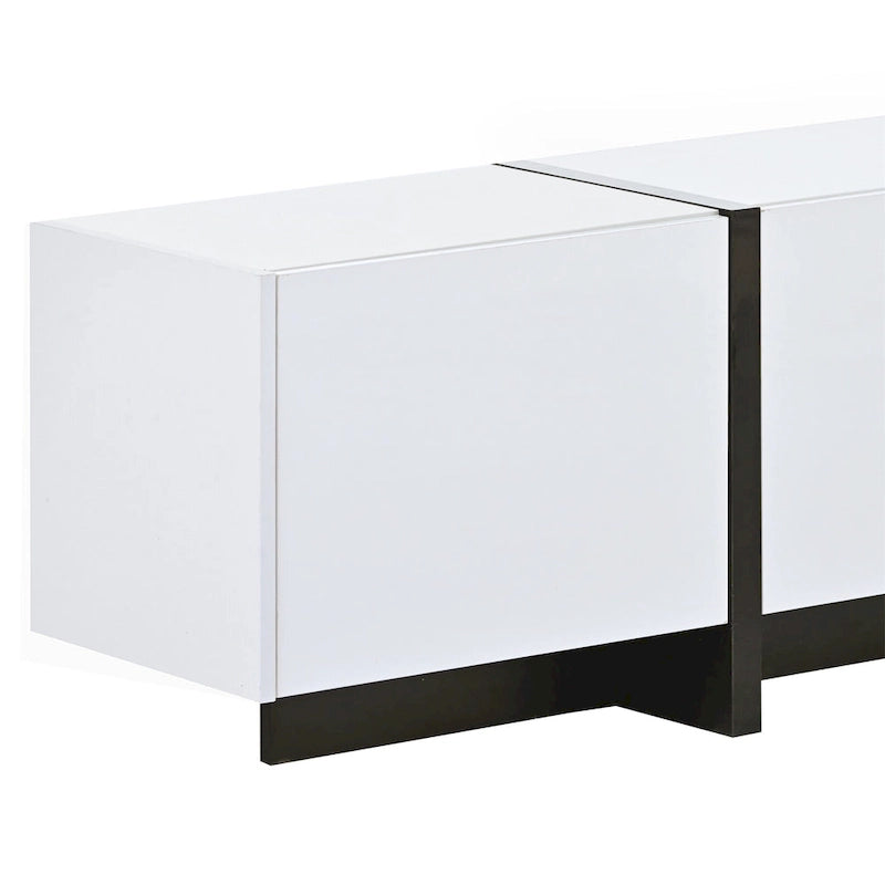 74.8" Modern TV Stand for up to 80" TVs - High Gloss UV Surface with 2 Drawers & 3 Cabinets - Contemporary Media Console