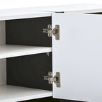 74.8" Modern TV Stand for up to 80" TVs - High Gloss UV Surface with 2 Drawers & 3 Cabinets - Contemporary Media Console