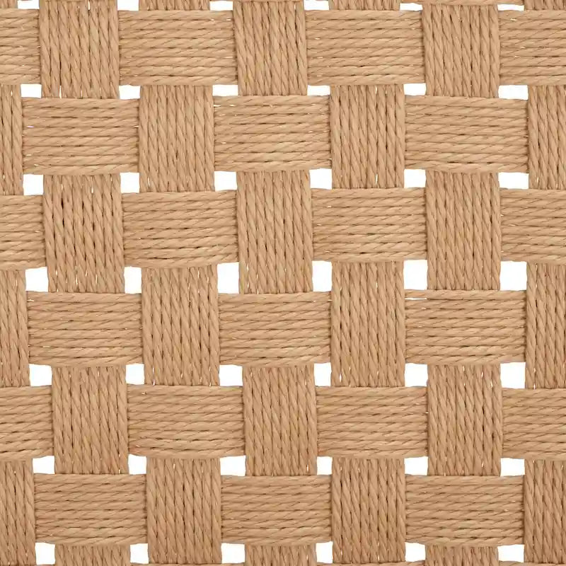 Woven Dining Chair Set of 2 - Natural Braided Accent Armless Chairs - 19"W x 24"D x 35"H - Modern Relaxed Style for Kitchen & Dining Room