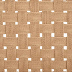 Woven Dining Chair Set of 2 - Natural Braided Accent Armless Chairs - 19"W x 24"D x 35"H - Modern Relaxed Style for Kitchen & Dining Room