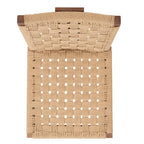 Woven Dining Chair Set of 2 - Natural Braided Accent Armless Chairs - 19"W x 24"D x 35"H - Modern Relaxed Style for Kitchen & Dining Room