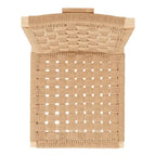 Woven Dining Chair Set of 2 - Natural Braided Accent Armless Chairs - 19"W x 24"D x 35"H - Modern Relaxed Style for Kitchen & Dining Room