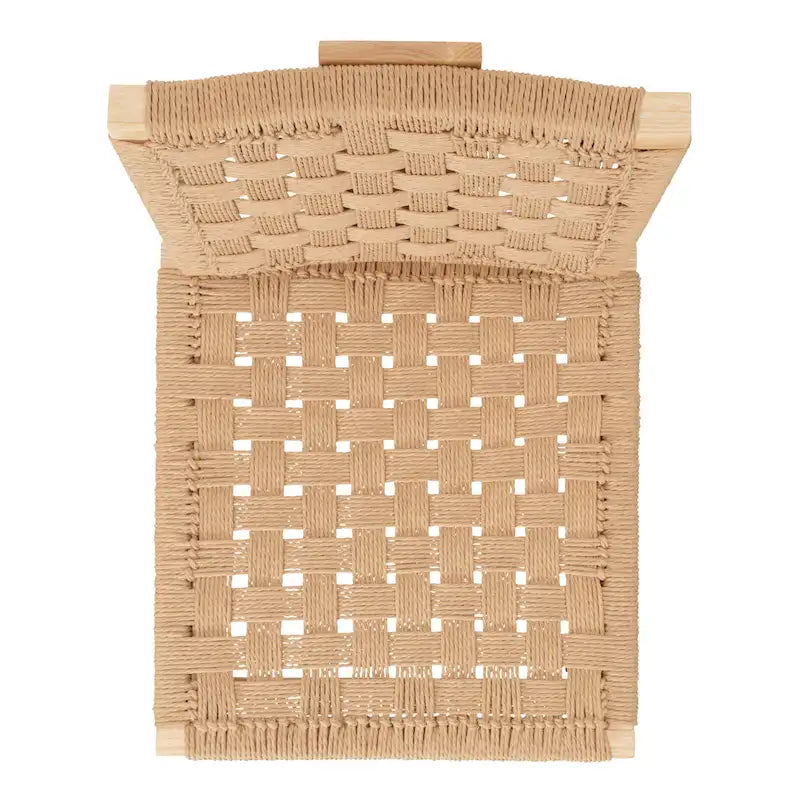 Woven Dining Chair Set of 2 - Natural Braided Accent Armless Chairs - 19"W x 24"D x 35"H - Modern Relaxed Style for Kitchen & Dining Room