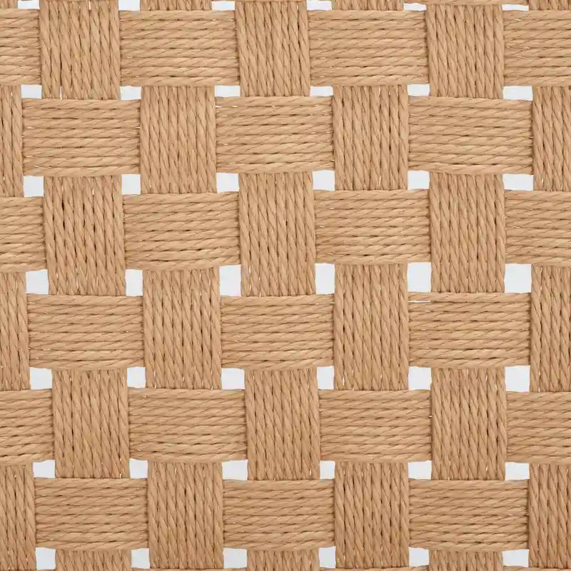 Woven Dining Chair Set of 2 - Natural Braided Accent Armless Chairs - 19"W x 24"D x 35"H - Modern Relaxed Style for Kitchen & Dining Room