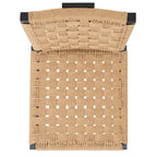 Woven Dining Chair Set of 2 - Natural Braided Accent Armless Chairs - 19"W x 24"D x 35"H - Modern Relaxed Style for Kitchen & Dining Room