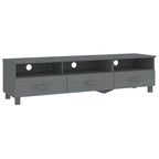 62.2" Solid Pine Wood TV Stand - 3 Drawers & 3 Compartments - Rustic Media Console with Cable Management