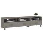 62.2" Solid Pine Wood TV Stand - 3 Drawers & 3 Compartments - Rustic Media Console with Cable Management
