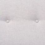 48.8" Mid-Century Modern Upholstered Bench - Button-Tufted, Walnut Finish, Grey Polyester, Foam Padded