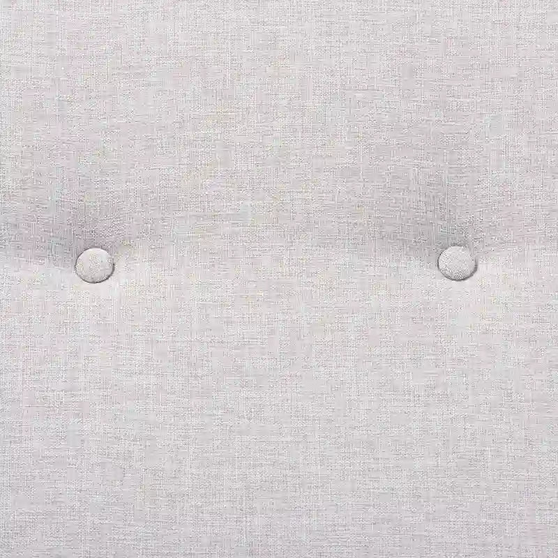 48.8" Mid-Century Modern Upholstered Bench - Button-Tufted, Walnut Finish, Grey Polyester, Foam Padded