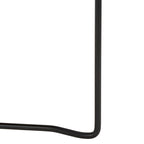39.4" Rectangular Coffee Table - Curved Edges, Black Metal Base, Minimalist Style, 39.4"W x 20.5"D x 13.8"H