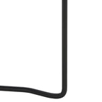 39.4" Rectangular Coffee Table - Curved Edges, Black Metal Base, Minimalist Style, 39.4"W x 20.5"D x 13.8"H