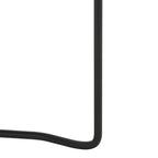 39.4" Rectangular Coffee Table - Curved Edges, Black Metal Base, Minimalist Style, 39.4"W x 20.5"D x 13.8"H