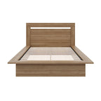 Modern Platform Bed with Headboard - Engineered Wood, Extra-Wide Bedsides, No Box Spring Needed, Minimalist Design