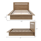 Modern Platform Bed with Headboard - Engineered Wood, Extra-Wide Bedsides, No Box Spring Needed, Minimalist Design