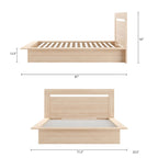 Modern Platform Bed with Headboard - Engineered Wood, Extra-Wide Bedsides, No Box Spring Needed, Minimalist Design