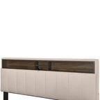 Queen Upholstered Platform Bed with Twin Trundle, Storage Headboard, USB Ports & 2 Drawers - Linen Fabric, 500lbs