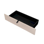 Queen Upholstered Platform Bed with Twin Trundle, Storage Headboard, USB Ports & 2 Drawers - Linen Fabric, 500lbs