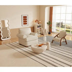 66" Linen Fabric Loveseat Sofa - Solid Wood Frame with High-Density Cushions - Modern 2-3 Seater for Living Room