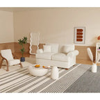 66" Linen Fabric Loveseat Sofa - Solid Wood Frame with High-Density Cushions - Modern 2-3 Seater for Living Room