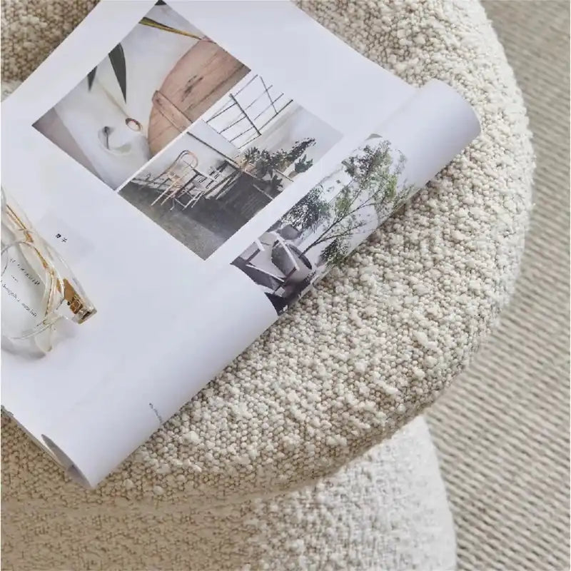 Modern Multipurpose Vanity Stool - Upholstered Ottoman Bench, Mid-Century Style, 18.4"W x 15.4"D x 19.7"H, Fabric Seating for Bedroom Bathroom