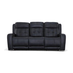 87" Leather Power Reclining Sofa with Power Headrests, USB Ports, Tufted Back, DualFlex Spring System
