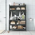 Kitchen Storage Cabinet with Wheels - Baker's Rack, Microwave Shelf, Double Doors, 250kg Capacity, 360° Casters