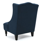 Button-Tufted Wingback Accent Chair with Diamond Stitching, Birch Wood Legs, Contemporary Design, 27.5"W x 33.75"D x 38.5"H
