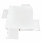 31.5" High Gloss Coffee Table with 4 Drawers - Particle Board, UV Veneer, 180lbs Capacity, Black/White Options