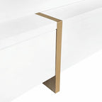 31.5" High Gloss Coffee Table with 4 Drawers - Particle Board, UV Veneer, 180lbs Capacity, Black/White Options